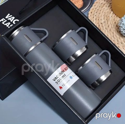 Termos və fincan dəsti, paslanmayan polad, boz, 500 ml — Bakı