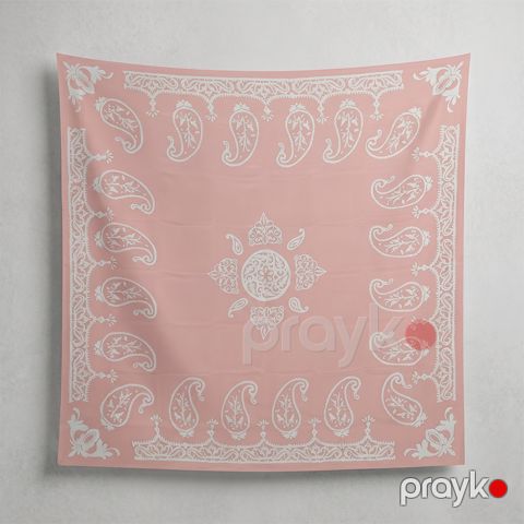 Kəlağayı Süsən S784, ipək, 150x150 sm, narıncı — Bakı