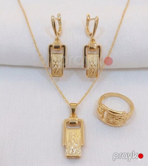 Zərgərlik dəsti, boyunbağı, sırğa və üzük, RÖ18 — Bakı