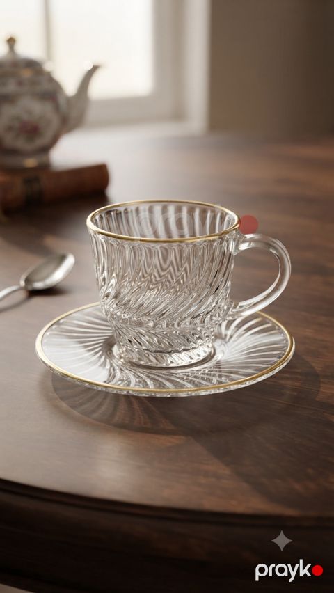 Fincan dəsti Buta Glass, şüşə, 12 ədəd, 240 ml — Bakı