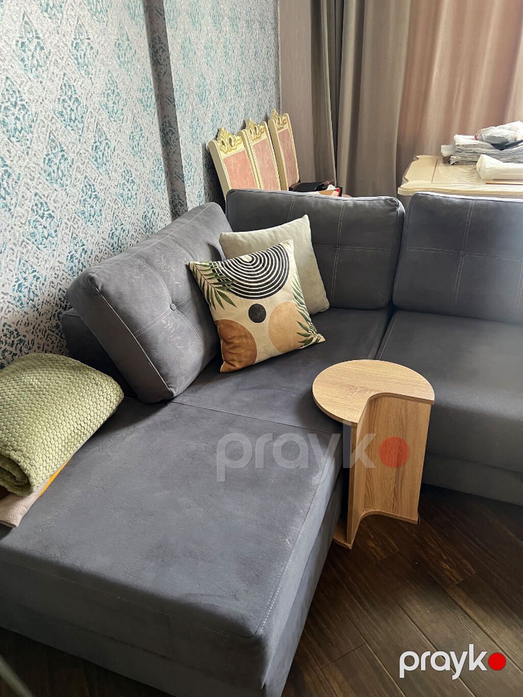 Əla vəziyyətdə bazalı, açılan, üçkünc divan — Yumşaq mobilya dəstləri, Bakı (4)