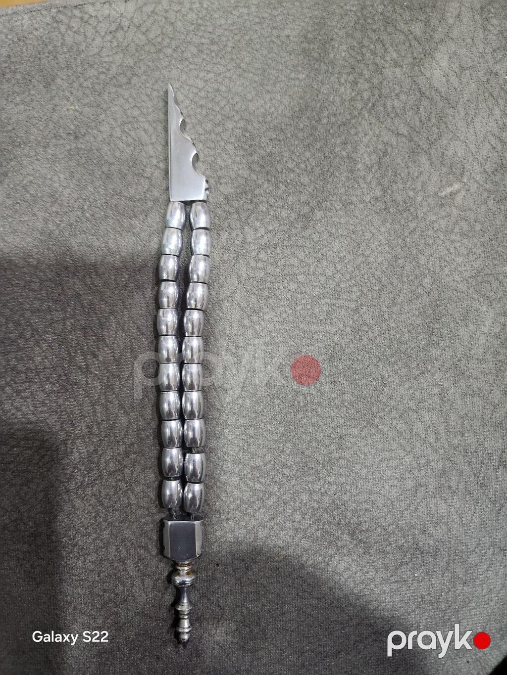 Metal təsbeh – xüsusi dizaynlı - Material: tam metal, parlaq xrom ton — Uca bilərziklər, Digah (2)