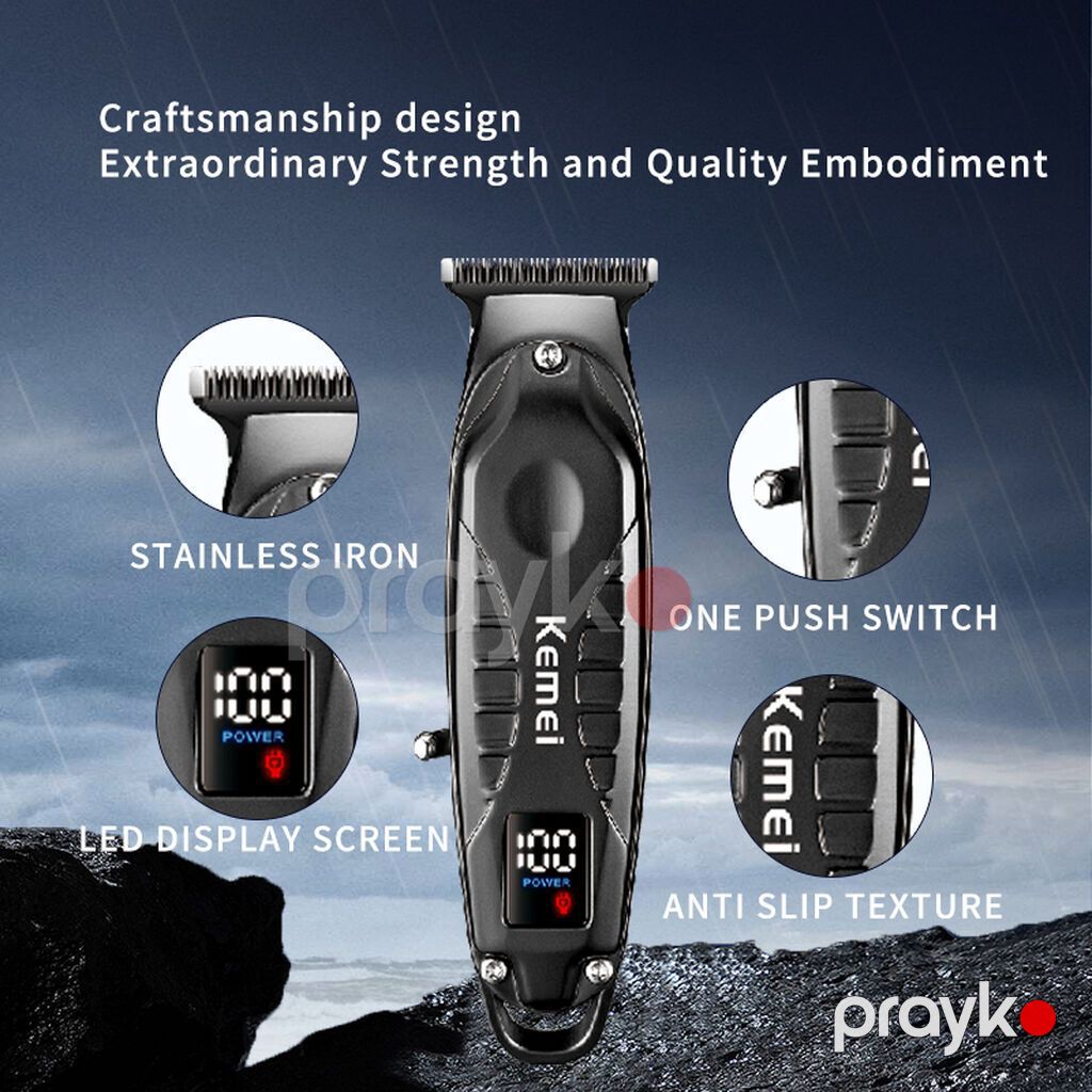 Trimmer Kemei 2293 - 1 Sürətli / 6500RPM / 1200MAH - 120 Dəqiqə / Typc — Saç kəsmə maşınları, Bakı (4)