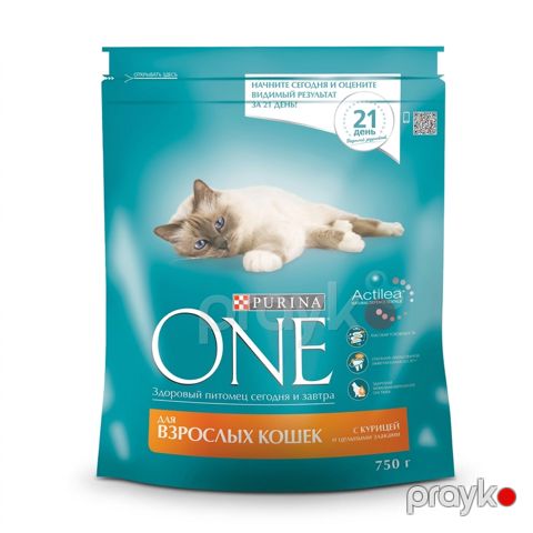 Quru pişik yemi Purina One toyuq və tam taxıl ilə 750 q — Bakı