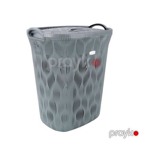 Çamaşır üçün səbət HomeKet, plastik, boz, 45 l — Bakı
