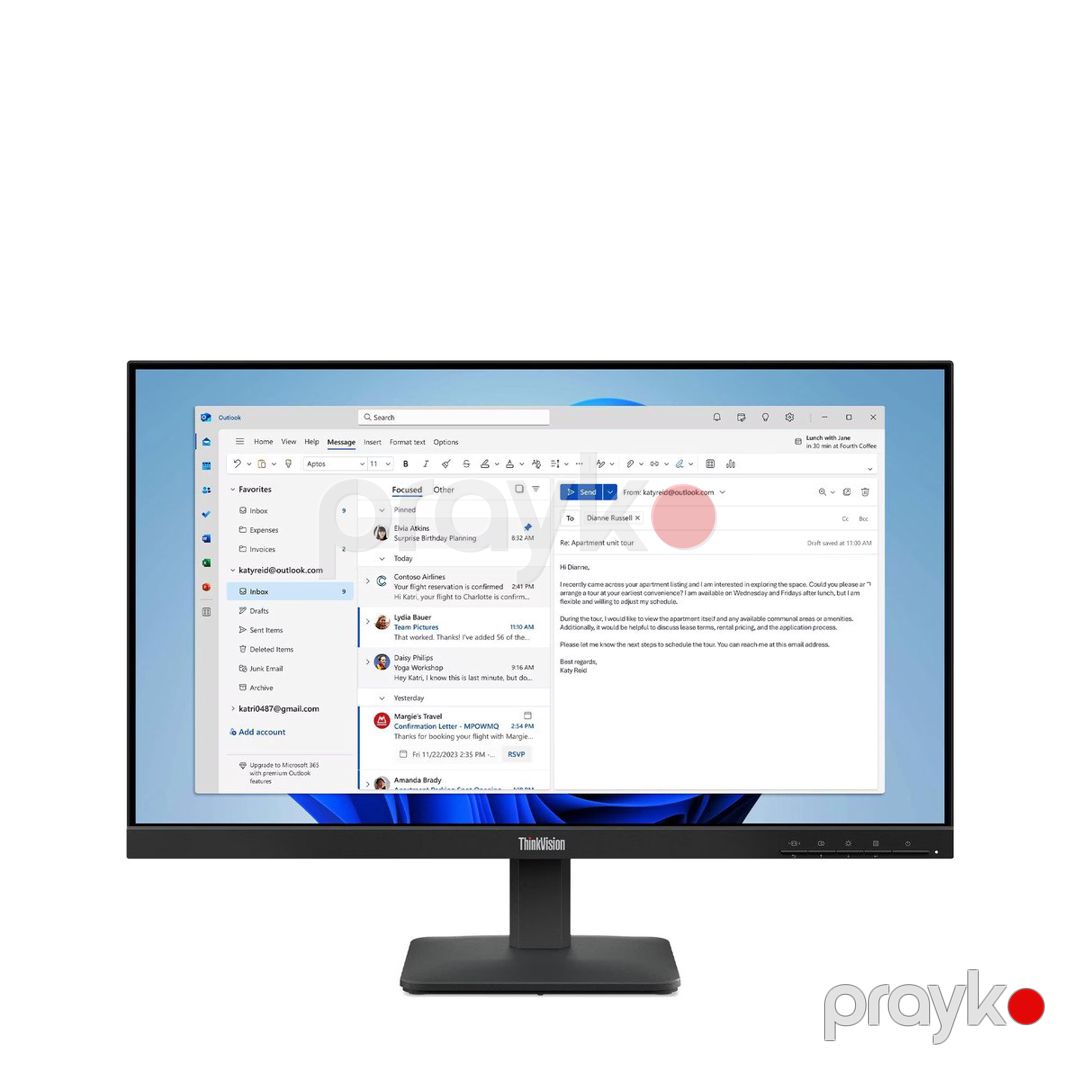 Monitor "Lenovo ThinkVision S24-4e (64B5KAT1EU)" — Kompüterlər və noutbuklar, Bakı (4)