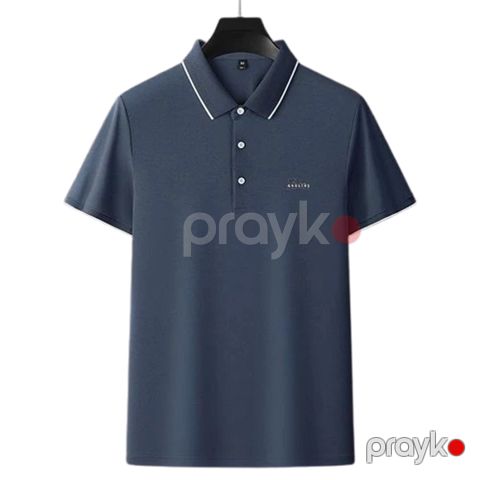 Kişilər üçün polo 58-1068, göy, pambıq, ölçü XL — Bakı