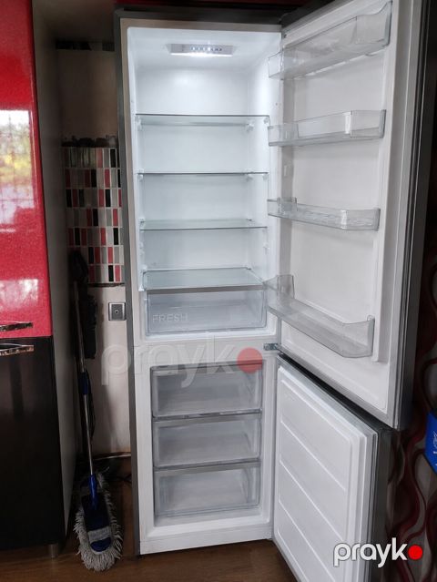 Midea iki qapılı soyuducu (alt kamerada dondurucu) - Rəng: inox — Bərdə