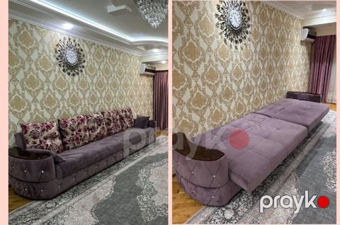 Divan, İşlənmiş, Açılan, Bazalı, Vеlur parça, Çatdırılma yoxdur — Xırdalan