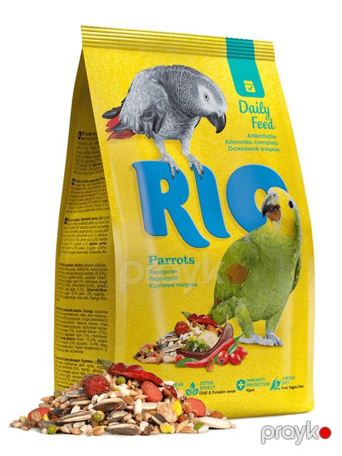 İri ölçülü tutuquşular üçün yem Rio 1 kq — Bakı