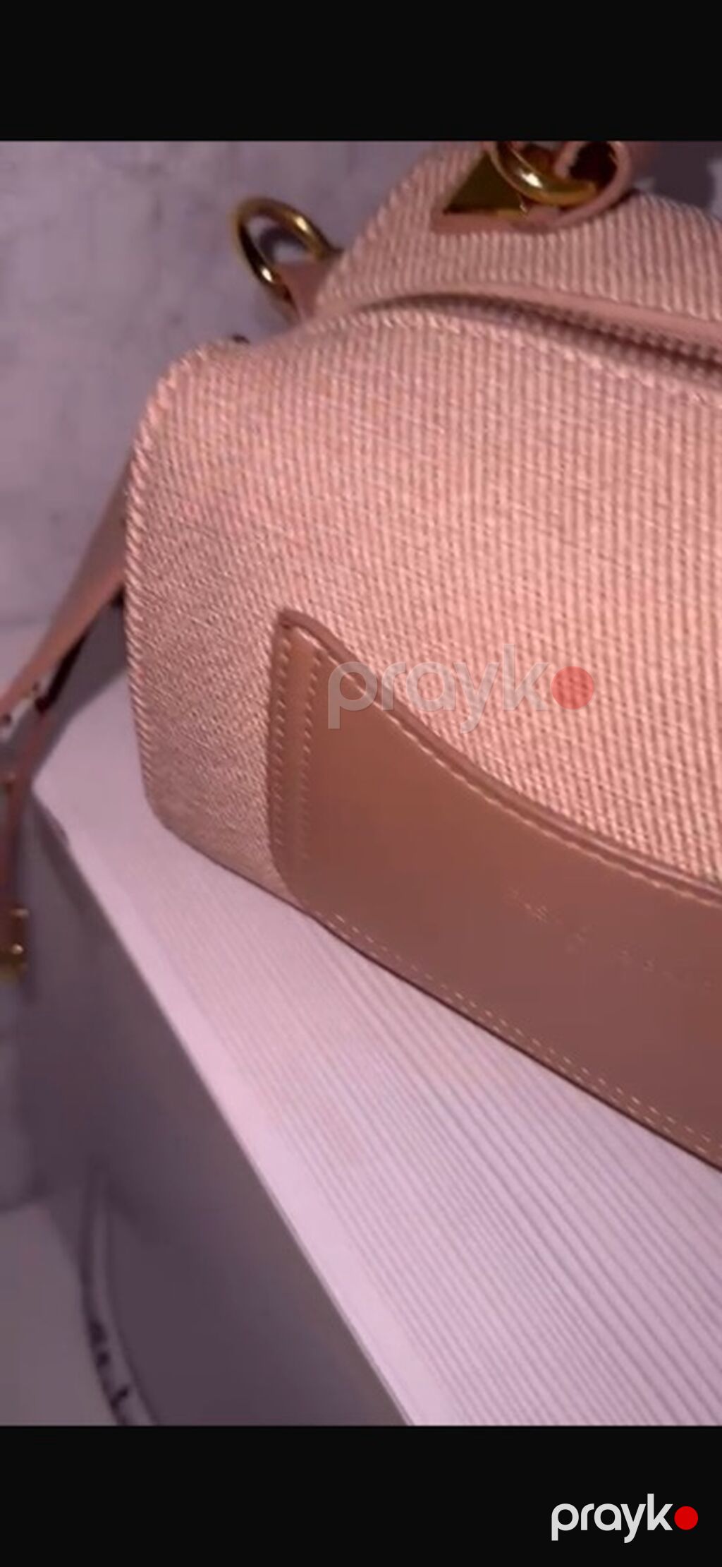 Bej rəngdə çiyin/əl çantası - Material: toxuma parçanın və dəri — Çantalar, çamadanlar, cüzdanlar, Masazır (3)