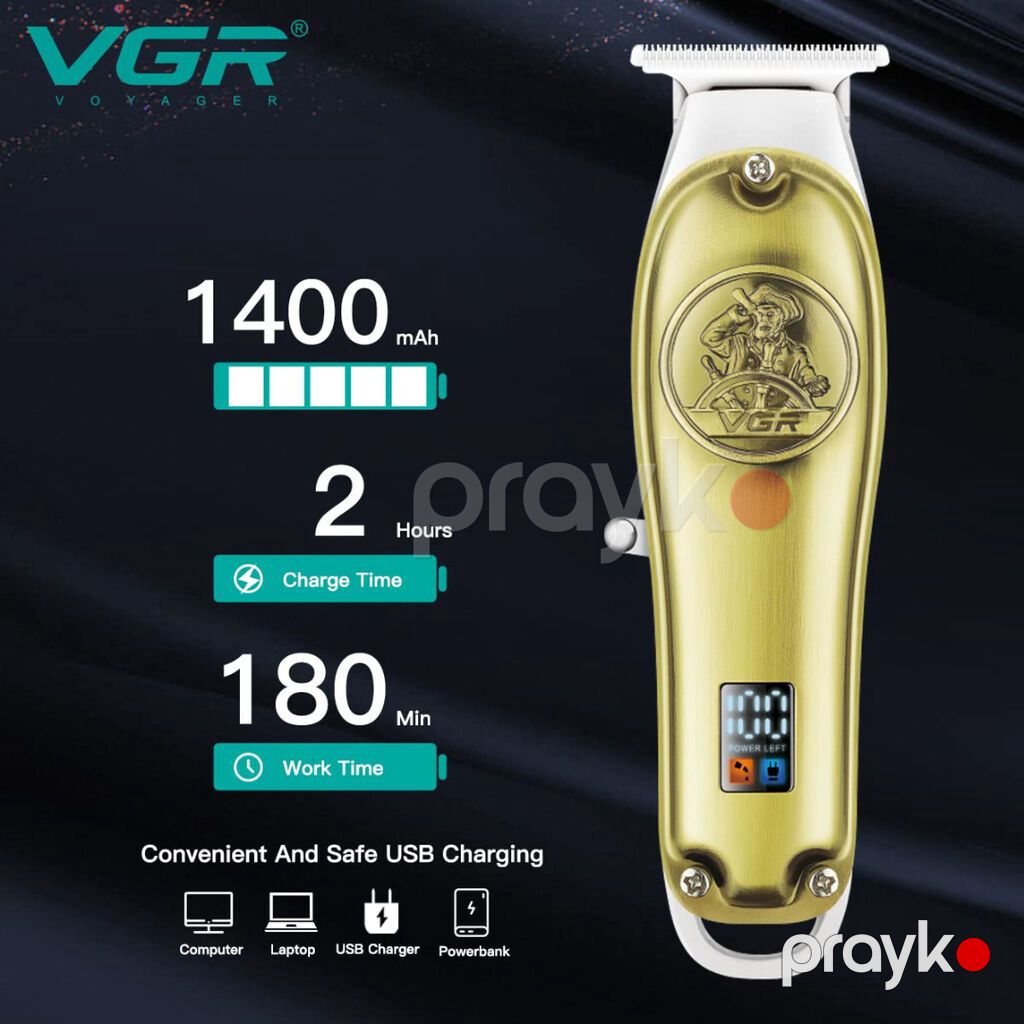 Profissional Trimmer VGR 920 - 6000RPM / 1400mAh / 180 Dəqiqə — Saç kəsmə maşınları, Bakı (7)