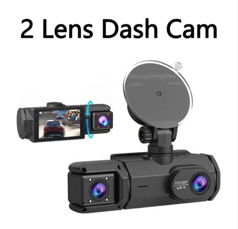İki Linzalı Avtomobil DVR (Dash Cam) - İki kamera: eyni anda ön və — Videoregistratorlar