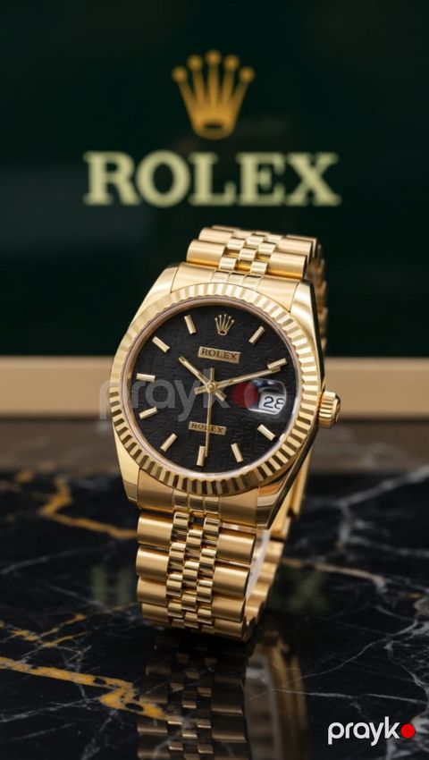 Qol saatı kişilər üçün 13812 Black/Gold — Bakı
