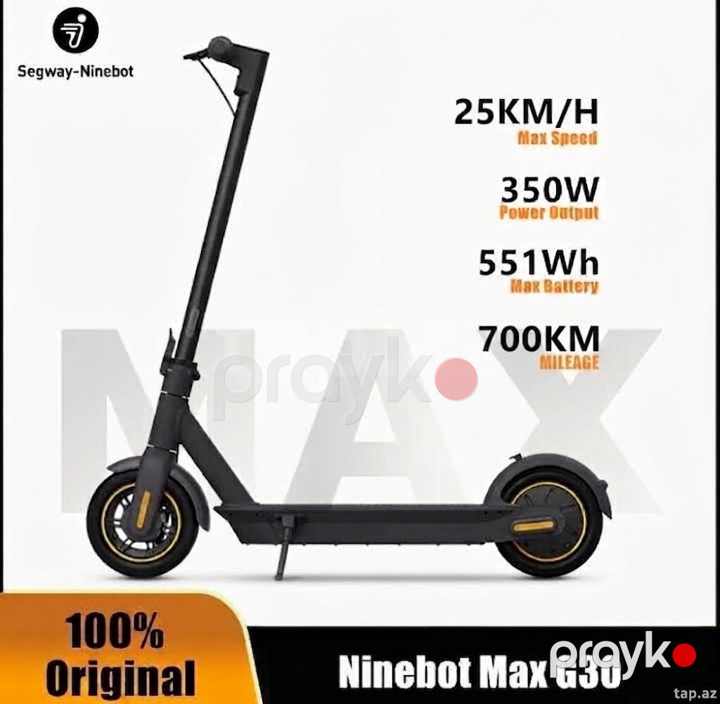 İşlənmiş Elektrik samokat 10", 251 - 350 Vt, 16 - 25 km/s, Ünvandan götürmə — Skuterlər, Bakı (2)