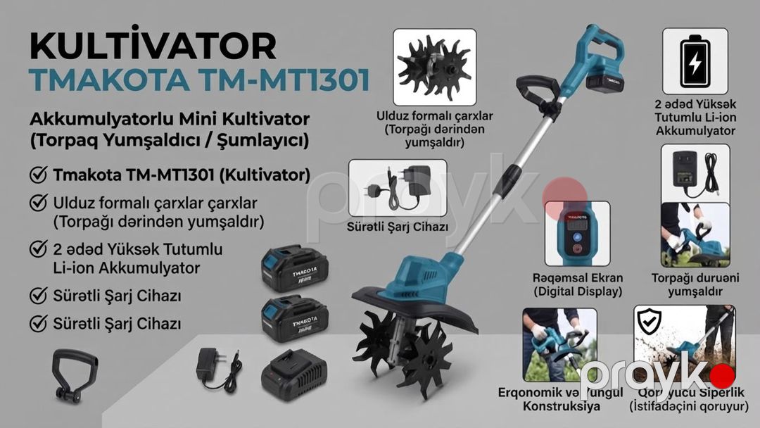 Elektrik kultivator 300 W — Mallar, Bakı (2)