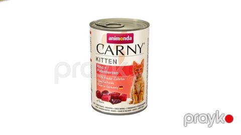 Konserv Animonda Carny Kitten pişik balaları üçün, mal əti və hind quşu ürəyi ilə, 400 q — Bakı