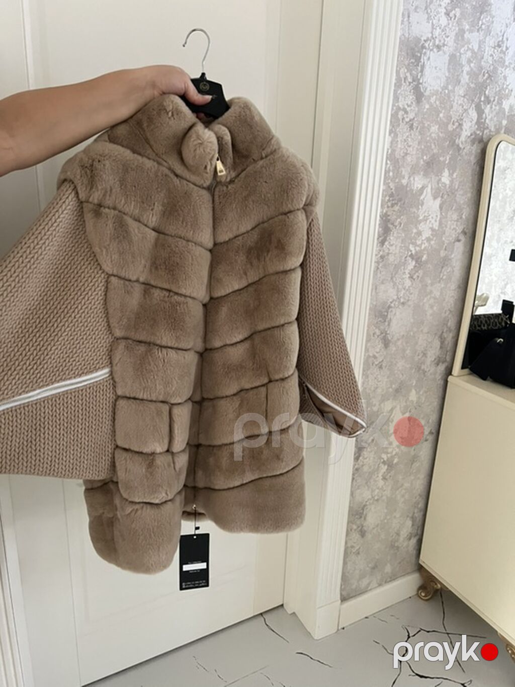 Tracy Furs markalı qadın üst geyimi – xəz və trikotaj kombinasiyası — Şubə, Sumqayıt (2)