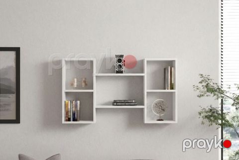 Rəflər MB057, laminat, ağ, 100x60x25 sm — Bakı