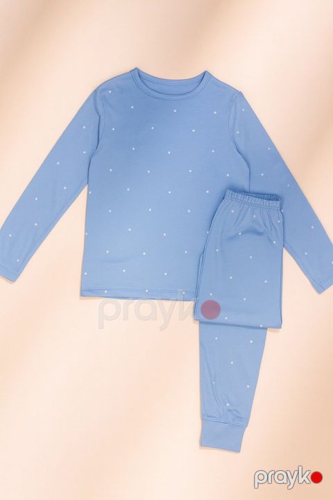Qızlar üçün pijama dəsti, ölçü 10-11 yaş, 100% pambıq - G020_sky_10 — Bakı