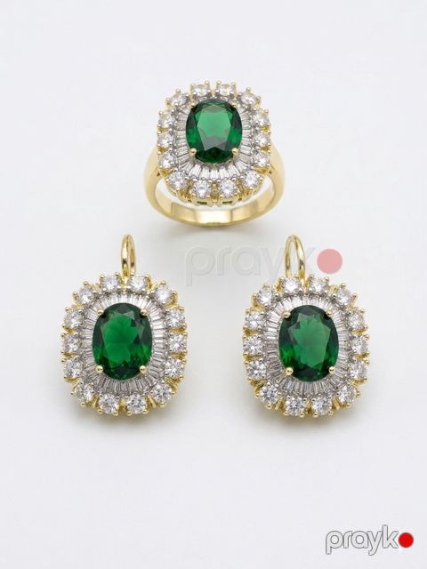 Sırğa və üzük Xuping Jewelry Bijuteriya ərintisi Qadın üçün Qızılı 2026-0987 — Bakı