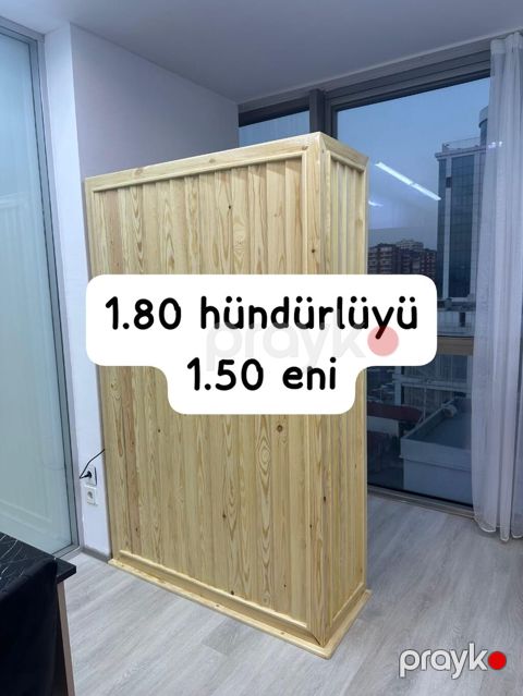 Təbii ağacdan hazırlanmış iri ölçülü taxta panel/divar bölücü