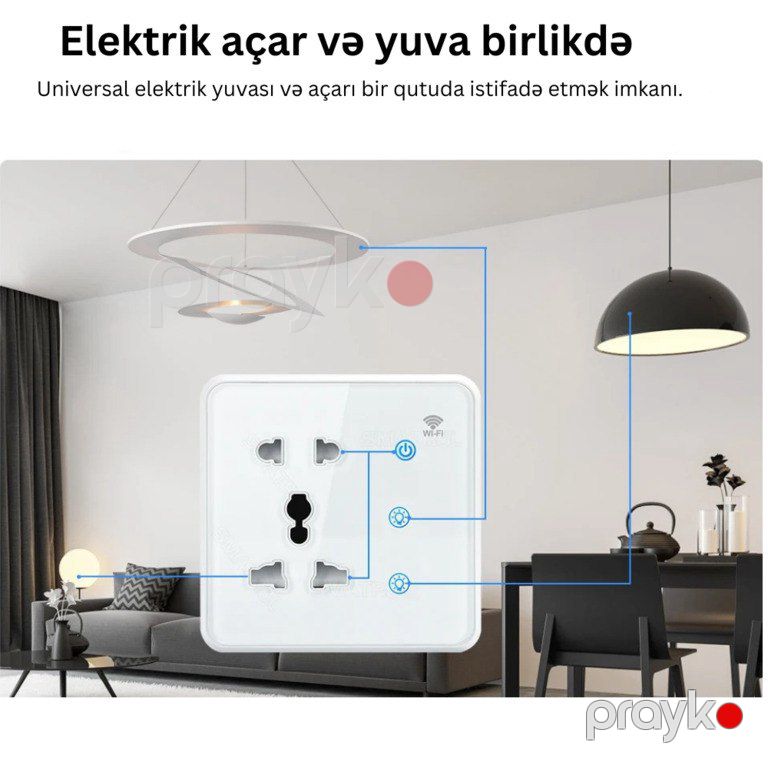 Ağıllı elektrik yuvası — Ağıllı ev və təhlükəsizlik, Bakı (3)