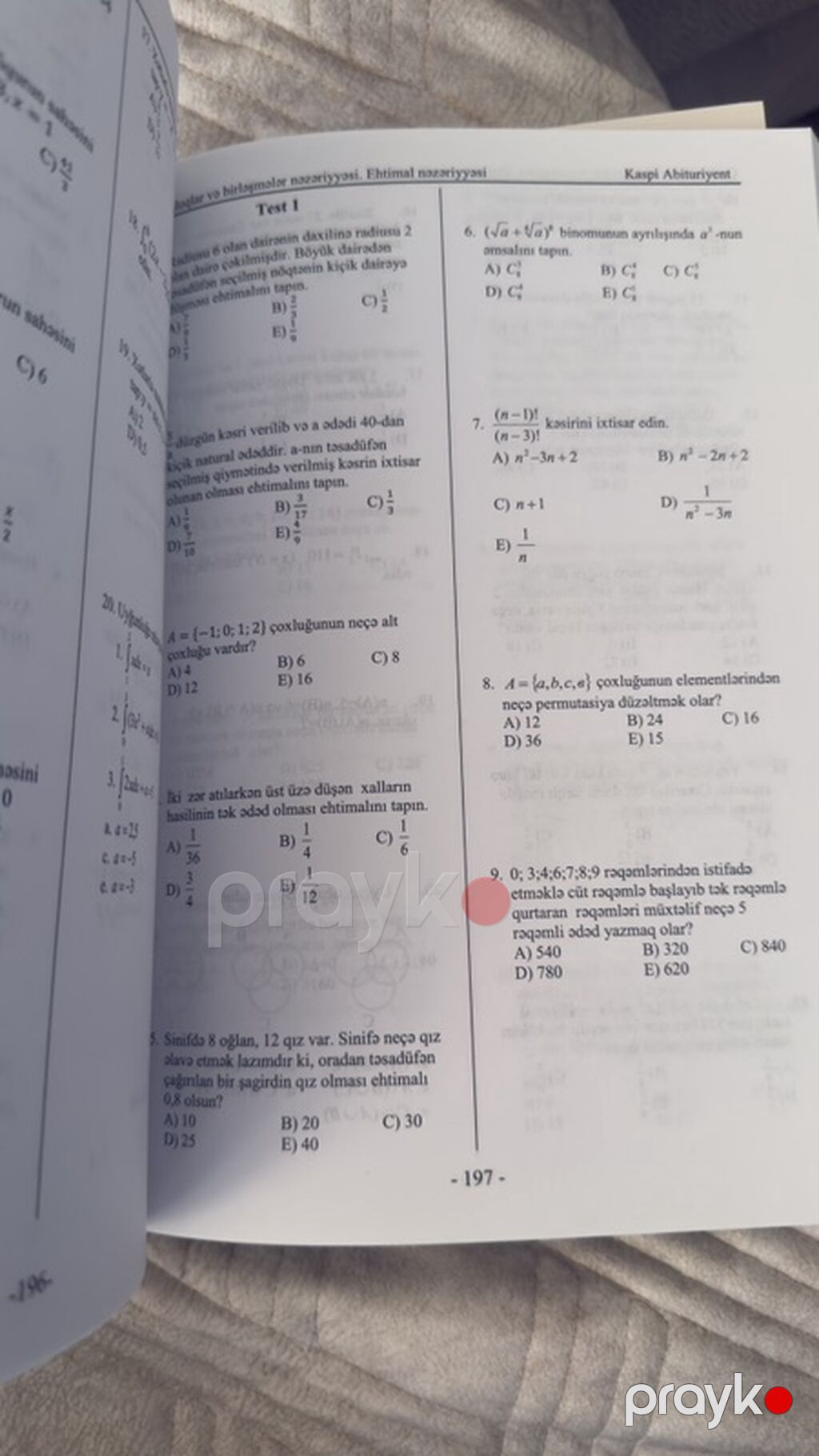 Məhsul: Kaspi Abituriyent – Riyaziyyat dəsti (2 kitab) Tərkib — Kitablar, Bakı (4)
