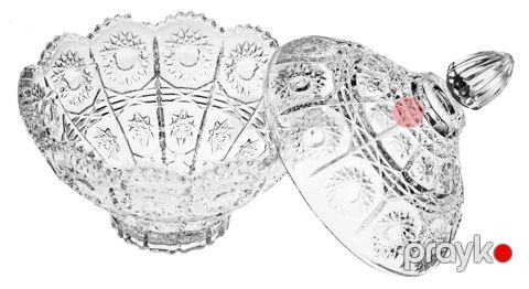 Şəkər qabı NH_741202, 17x19 sm, şüşə, şəffaf — Bakı