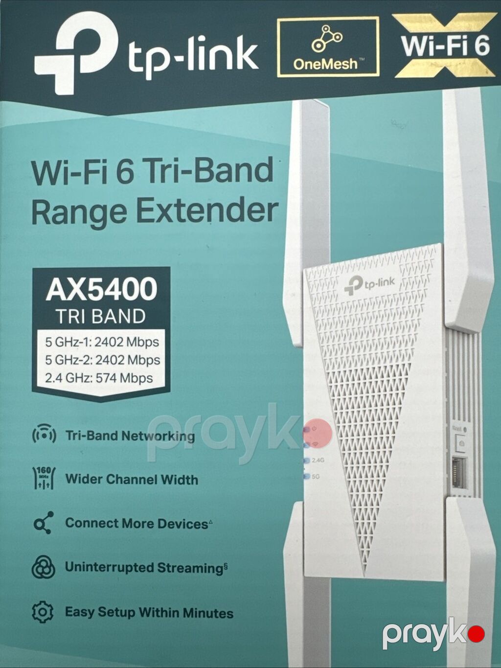 TP-Link RE815XE Wi‑Fi 6E Tri-Band Siqnal Gücləndirici (Range Extender) — Şəbəkə və server avadanlığı, Masazır (4)
