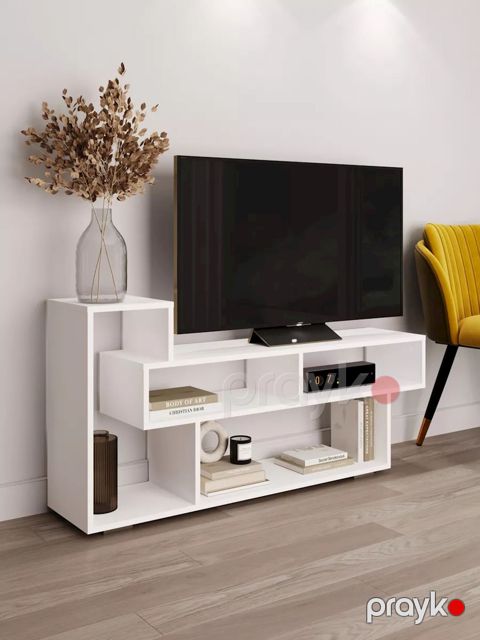 TV üçün tumba 3563_LETNEWTumObrlWh, Ldsp, ağ, 62x28x126.7 sm — Bakı