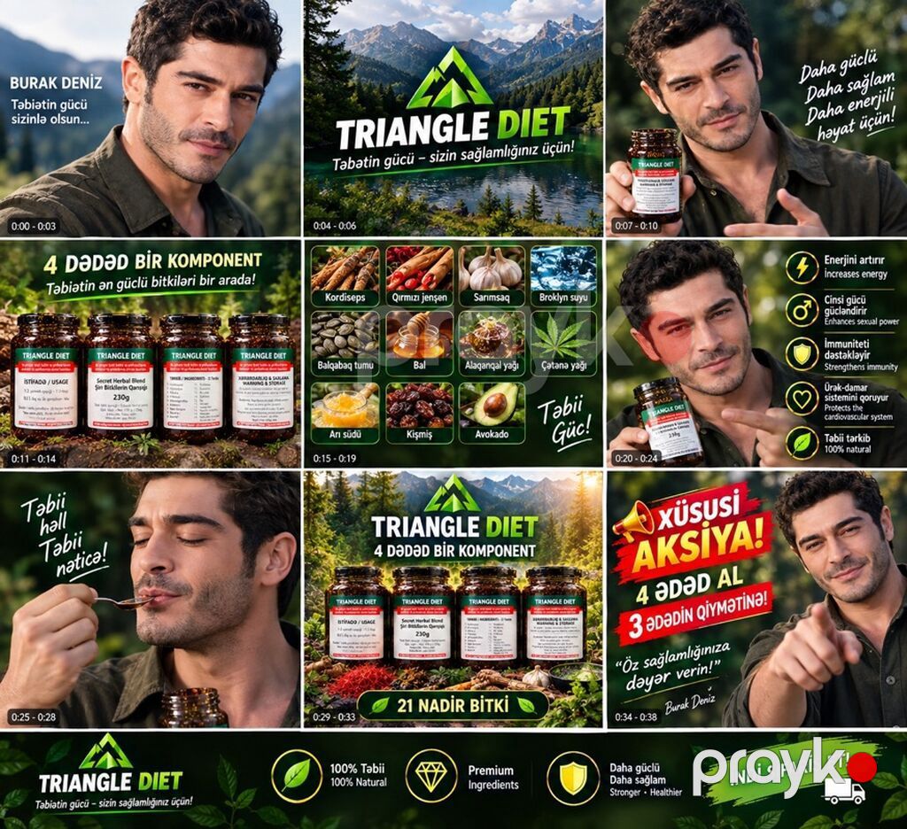 Triangle Diet – Təbii Güc Qarışımı Məhsul: Triangle Diet bitki — Vitaminlər və qida əlavələri, Bakı (2)