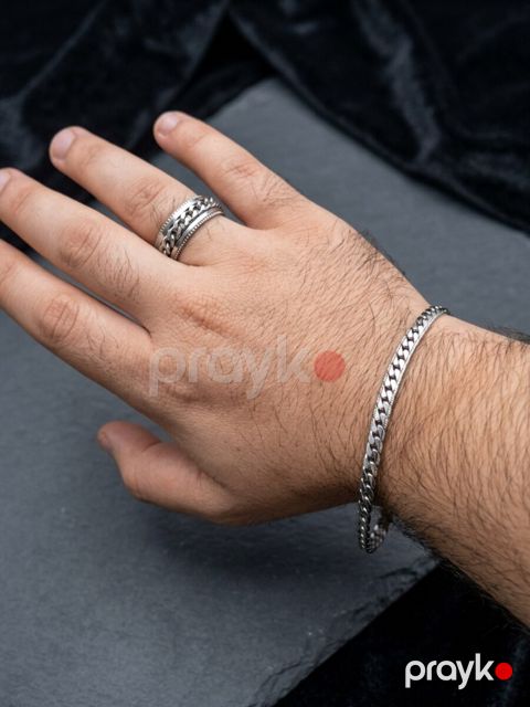Polad dəsti üzük və qolbağı — Bakı