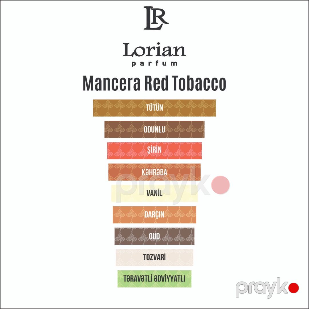 Tualet suyu Red Tobacco kişilər üçün 100 ml - Lorian-640-100 — Mallar, Bakı (2)