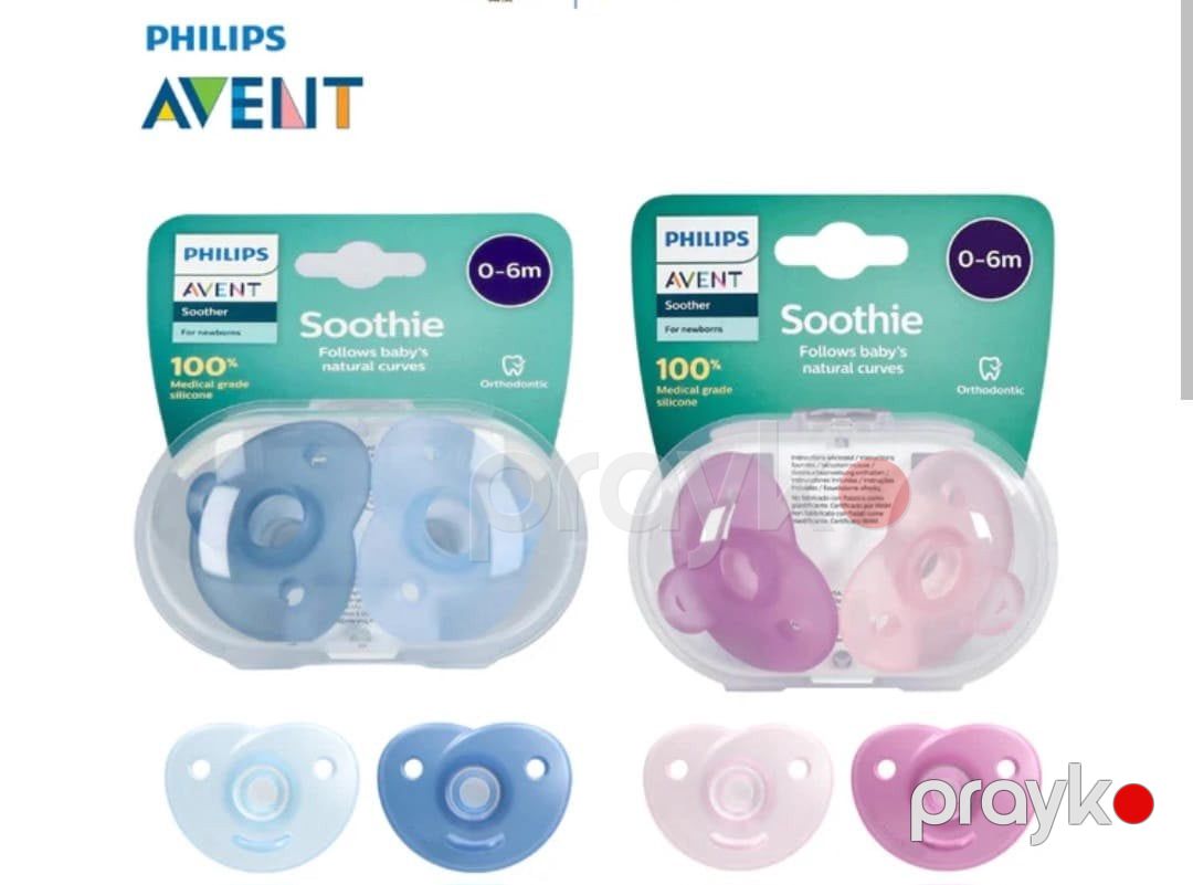 Əmziklər dəsti Philips Avent Soothie, silikon, 0-6 ay, 2 əd, sterilizasiya qabı ilə — Mallar, Bakı (3)