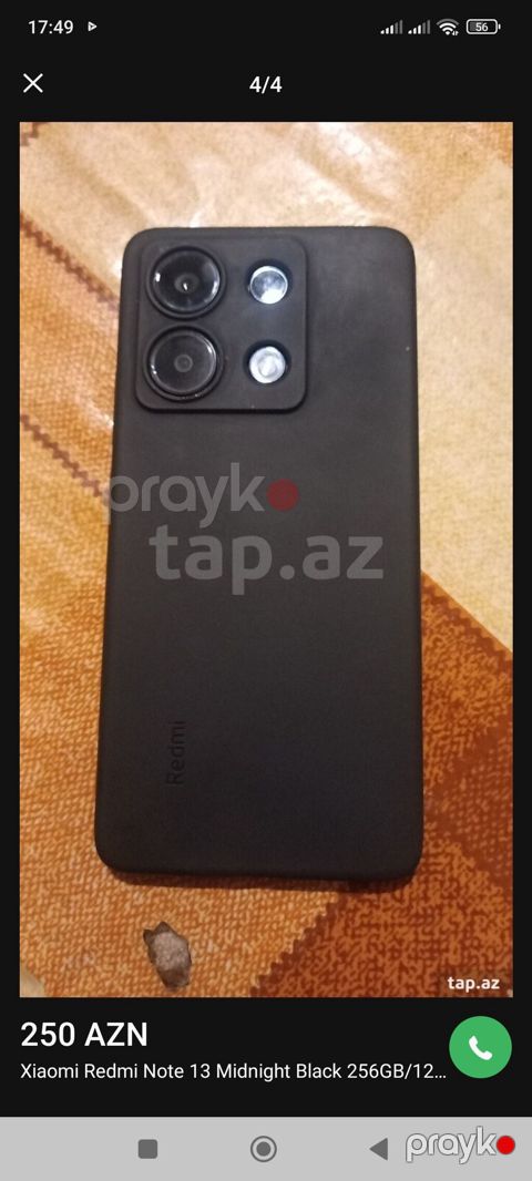 Redmi Note 13, 256 GB, rəng - Qara, İki sim kartlı — Sabirabad