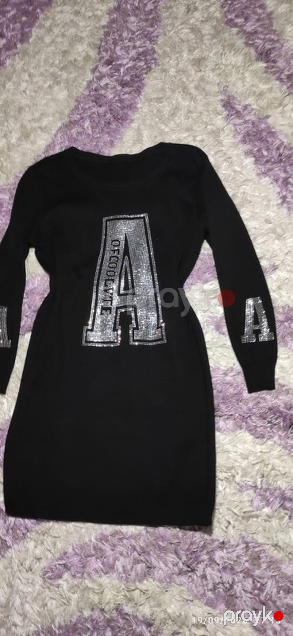 Qadın geyim dəsti – 4 fərqli paltar 1) Şok-çəhrayı trikotaj don - Diz — Axşam paltarları, Bakı (5)