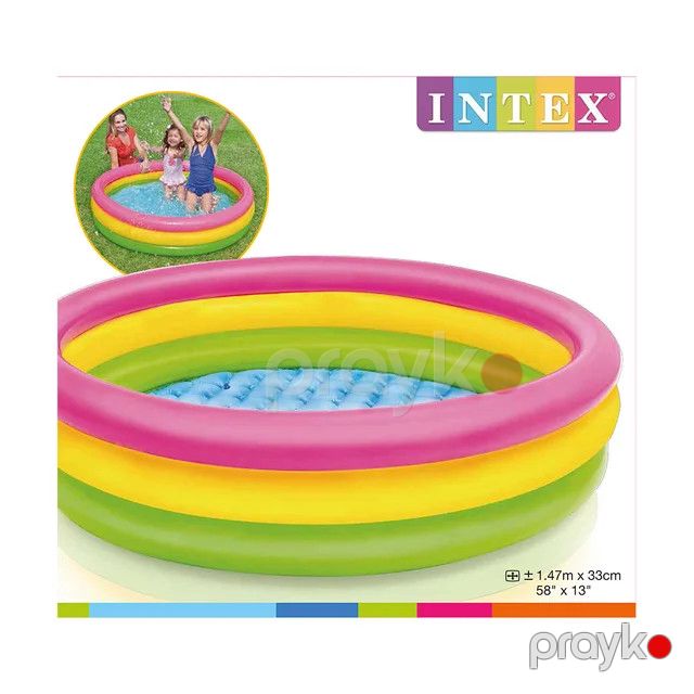 Uşaqlar üçün şişmə hovuz Intex HT-57422, rəngbərəng, 147x33 sm, 275 l — Hovuzlar, Bakı (2)