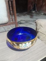 Kobalt-mavi şüşədən dekorativ qab - Material: qalın, kobalt-mavi — Elman .