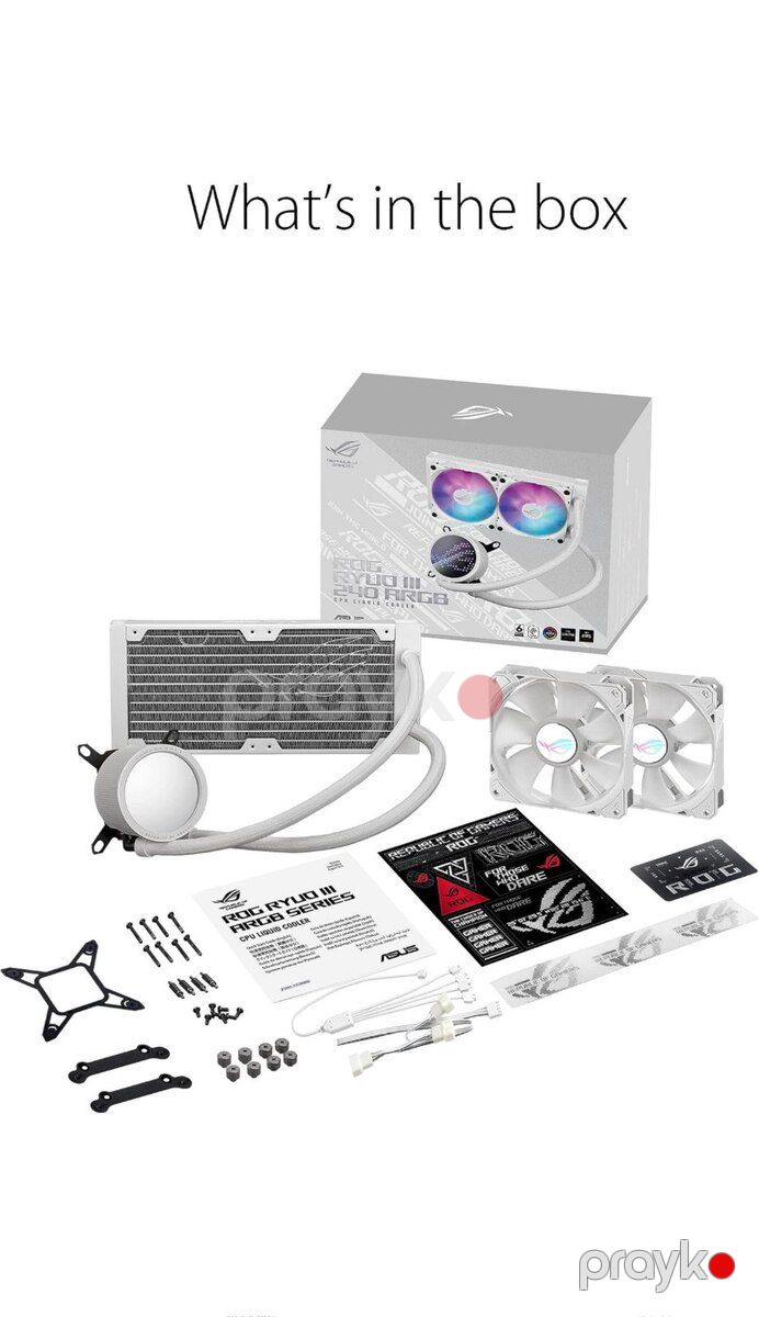 Asus ROG Ryuo III 240 Argb White Edition AIO — Kompüterlər və noutbuklar, Bakı (7)