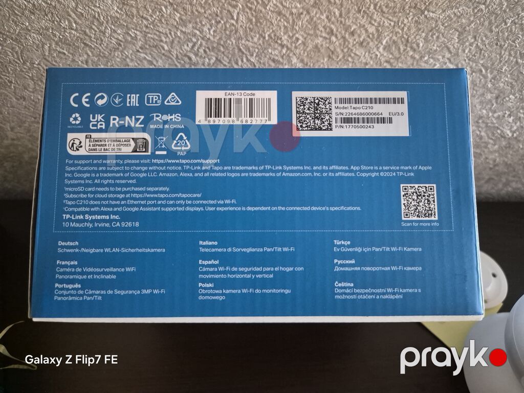 TP-Link Tapo C210 Pan/Tilt Wi‑Fi təhlükəsizlik kamerası – 2K (3 MP) — Surveillance sistemləri, Bakı (5)