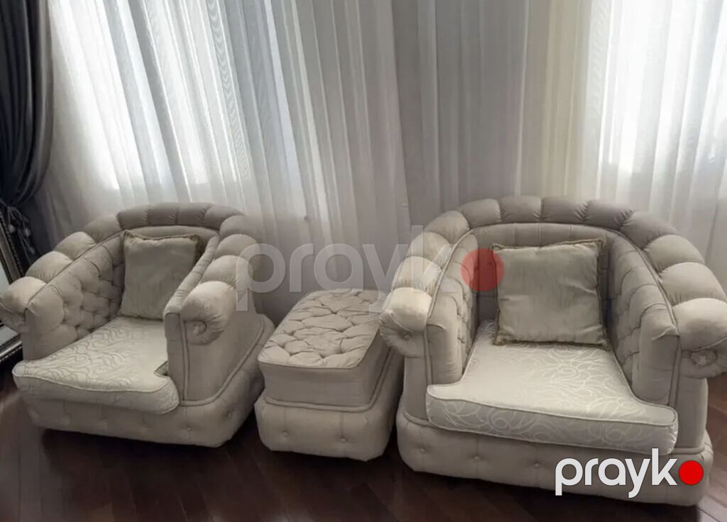 Klassik üslubda yumşaq mebel dəsti - Tərkibi: 1 geniş divan, 2 ədəd — Yumşaq mobilya dəstləri, Bakı (2)