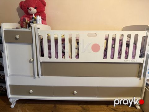 Uşaq çarpayısı və komod – “baby mood” model - Rəng: ağ və bej — Lənkəran