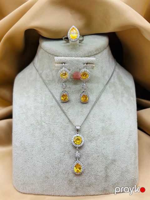 Zinət dəsti boyunbağı, üzük və sırğa Icebella, gümüş 925 əyyar, qadınlar üçün - ICEBELLA_323 — Bakı