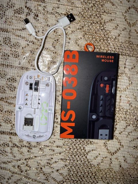 Bir paket məhsul təsviri 1) Simsiz siçan MS-038B - Qutulu “Wireless — Xxx