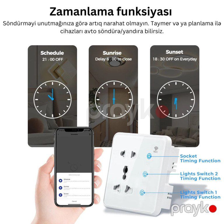 Ağıllı elektrik yuvası — Ağıllı ev və təhlükəsizlik, Bakı (6)