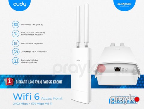 Wi-Fi 6 dəstəkli Gigabit Router Cudy AP3000 — Bakı