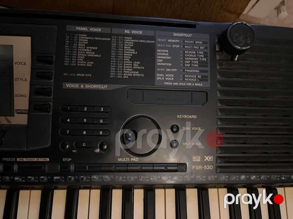 Yamaha PSR-530 aranjor klavye - 61 klaviş, toxunuşa həssas - Böyük — Pianino və digər klaviş alətləri, Mehdiabad (2)