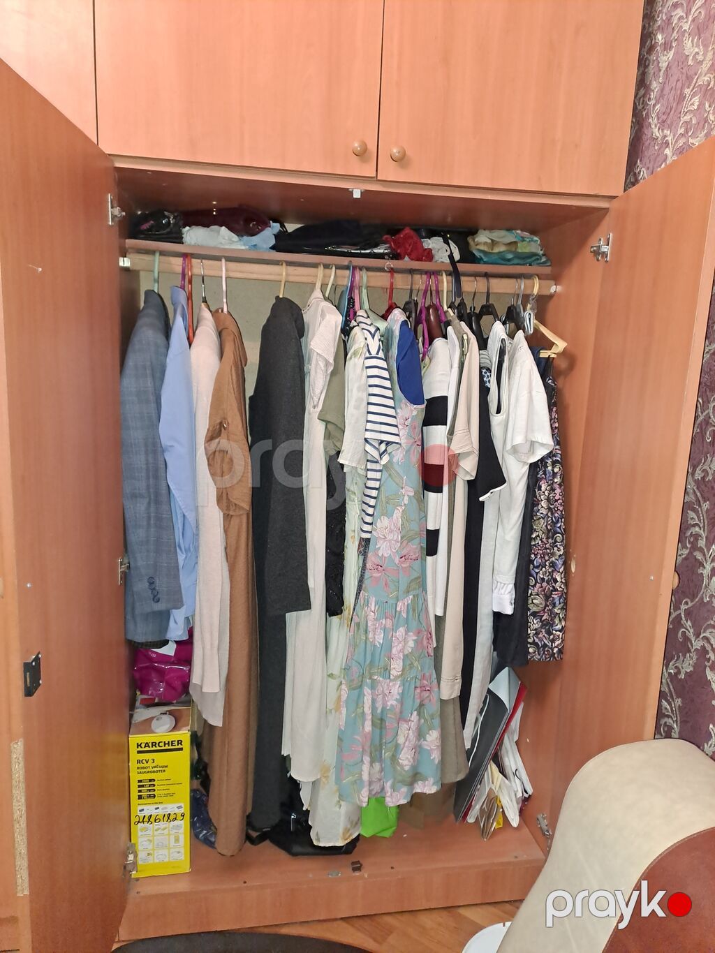 Geniş çoxbölməli geyim dolabı - Material: laminat/LDSP taxta — Şkaflar, Bakı (3)