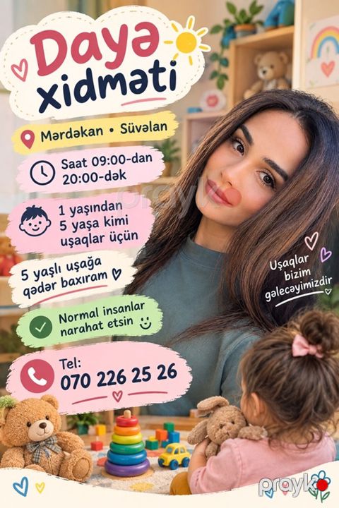 Daya xidməti Məkan: Mərdəkan Süvəlan İş saatları: 09:00–20:00 Yaş — Digah